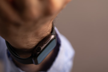  smart watch modern on hand