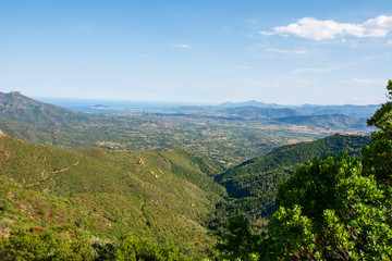 view of mountains and see