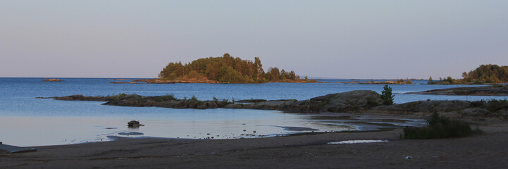 Sunset scene in Vita Sannar, Sweden.
