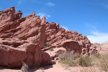 Fototapeta premium Sublime landscape of red rocks, Quebrada de las Conchas, Argentina