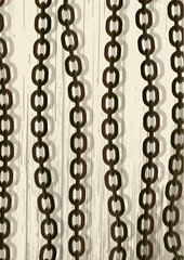 Abstract steel chain on a background with a texture. Trendy design cover template.