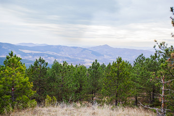 Obraz premium Panoramic View of the Mountain Natural Landscape