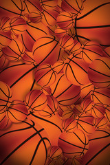 isolated basketball balls on background