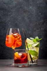 Foto op Plexiglas Three classic cocktail glasses © karandaev