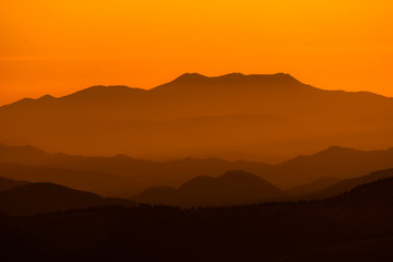  beautiful background  sunset over mountains