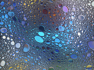 Abstract multicolor water oil soap bubbles mixed texture