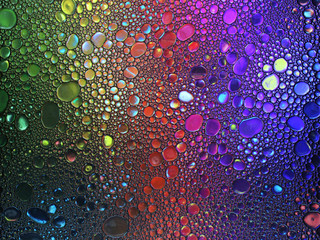 Abstract multicolor water oil soap bubbles mixed texture