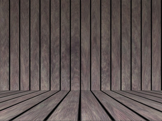 Wood texture background pattern. Dark hardwood planks surface of wooden board floor wall fence. Abstract timber decorative illustration.