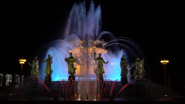 Fountain "Friendship of peoples" in Moscow.