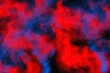 Abstract art background. Oil painting on canvas. Multicolored bright texture. Fragment of artwork. Spots of oil paint. Brushstrokes of paint. Modern art. Contemporary art.