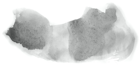 Abstract watercolor background hand-drawn on paper. Volumetric smoke elements. Neutral Gray color. For design, web, card, text, decoration, surfaces.