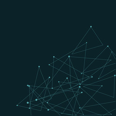 Technology big data background design in vector. Abstrac design wallpaper. Polygon background with connected dot. constellation stars in night sky.