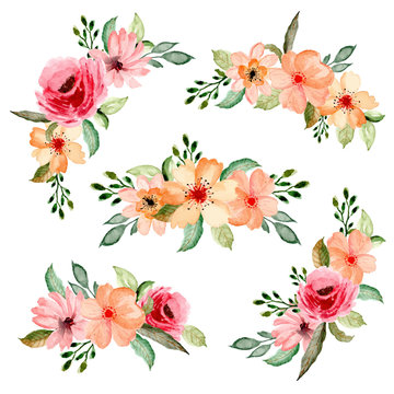 watercolor floral arrangement collection