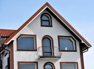 View of plastic window from the street side