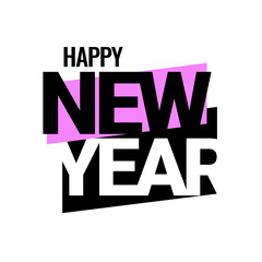 Vector text Design 2020. Happy new year template greeting card.