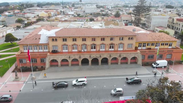 Building Government Region of Coquimbo (La Serena, Chile) aerial view