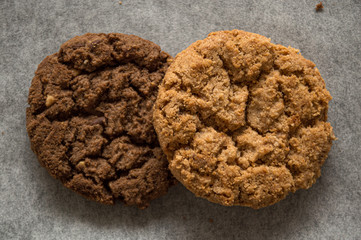 homemade oatmeal cookies with hazelnuts 