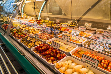 Naschmarkt Market in Vienna Wien, Austria.