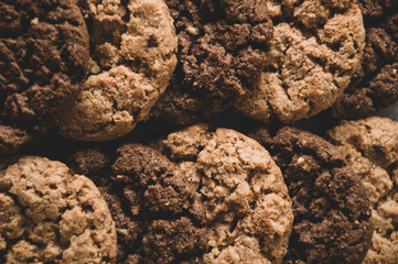 homemade oatmeal cookies with hazelnuts 