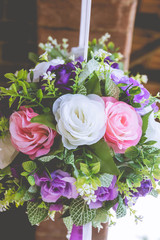 flowers wedding setting