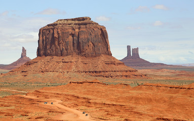 Fototapeta na wymiar Driving through Monument Valley, Arizona, Utah