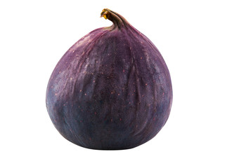 Purple fig isolated on white with copy space for text or images. Soft, sweet fruit, skin is very...