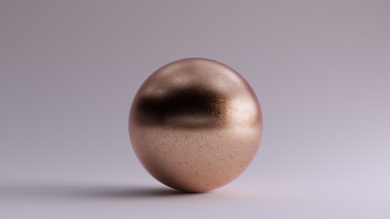 Bronze Sphere 3d illustration 3d render	