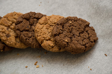 homemade oatmeal cookies with hazelnuts 