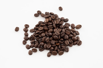 coffee beans on white background