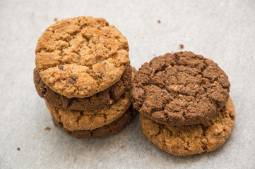 homemade oatmeal cookies with hazelnuts 