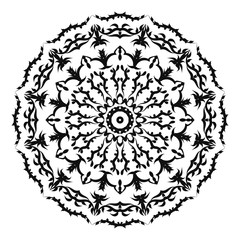 Mandala pattern black and white good mood
