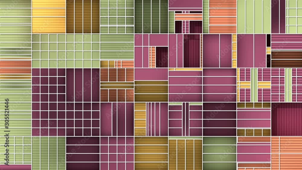 Poster abstract moving freight containers. modern flat design. 3d render loop animation