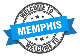 Memphis stamp. welcome to Memphis blue sign