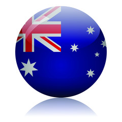 Australian flag glass icon vector illustration
