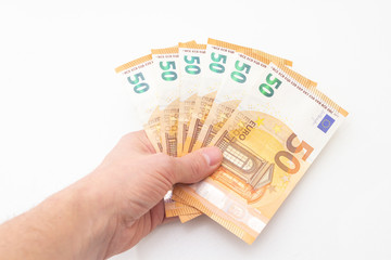Group of 50 Euro Bills