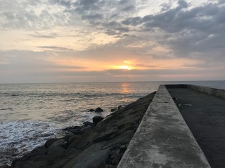 sunset on the beach