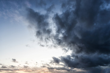 dramatic sky with clouds