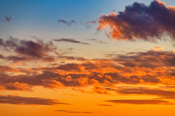 sunset in the sky