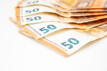 Group of 50 Euro Bills