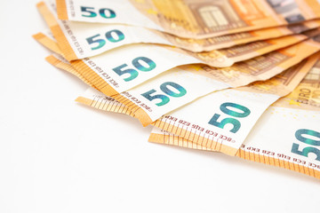 Group of 50 Euro Bills
