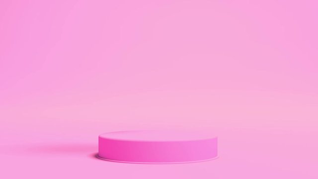 Cadeau qui tombe sur fond rose, animation 4K