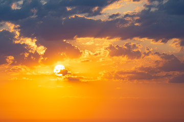 sunset in the sky