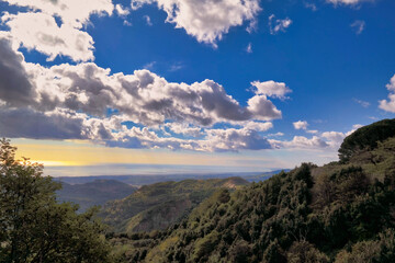 Panoramic view from the Calabrian mountains.