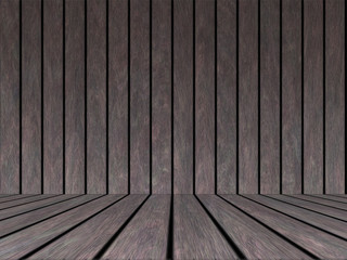 Wood texture background pattern. Dark hardwood planks surface of wooden board floor wall fence. Abstract timber decorative illustration.