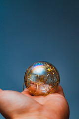 christmas tree decoration made of glass, colorful composition