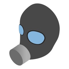 Gas mask icon. Isometric illustration of gas mask vector icon for web