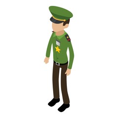Army general icon. Isometric illustration of army general vector icon for web
