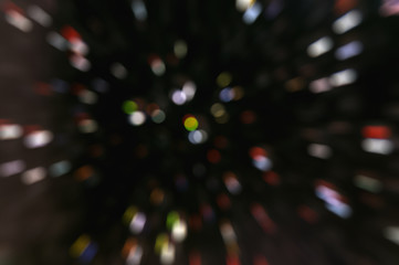 colorful glitter vintage lights background. defocused