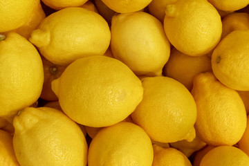 lemons on the counter in the store