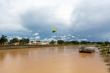 Beautiful view of Acre river in the amazon and 